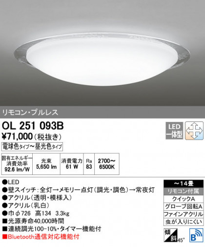 ODELIC ǥå 󥰥饤 OL251093B ñʲ