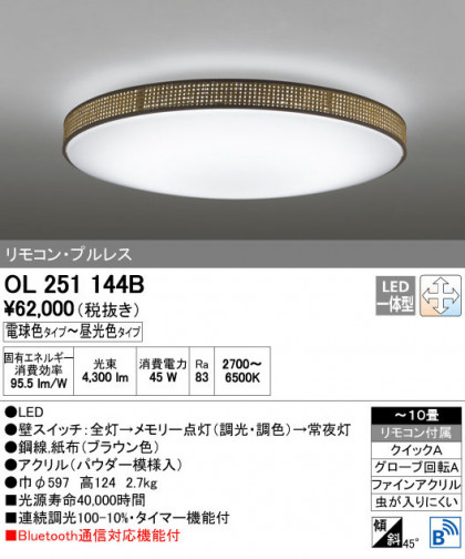 ODELIC ǥå 󥰥饤 OL251144B ñʲ