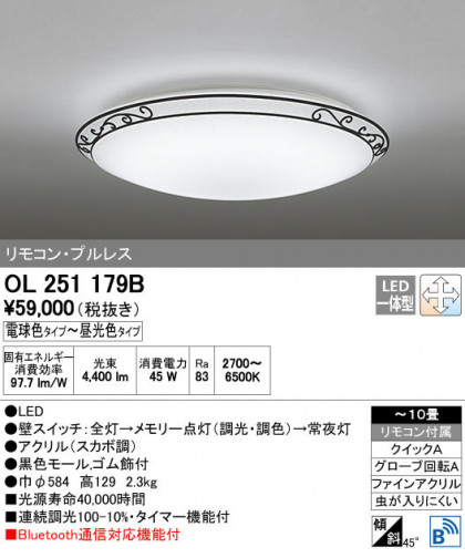 ODELIC ǥå 󥰥饤 OL251179B ñʲ