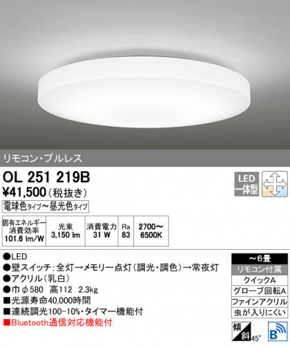 ODELIC ǥå 󥰥饤 OL251219B ñʲ