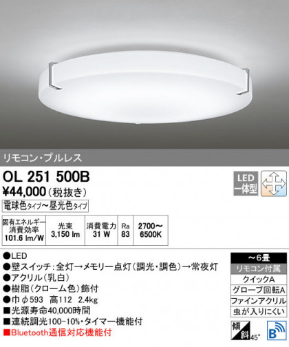 ODELIC ǥå 󥰥饤 OL251500B ñʲ