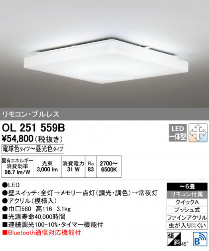 ODELIC ǥå 󥰥饤 OL251559B ñʲ