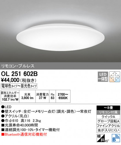 ODELIC ǥå 󥰥饤 OL251602B ñʲ