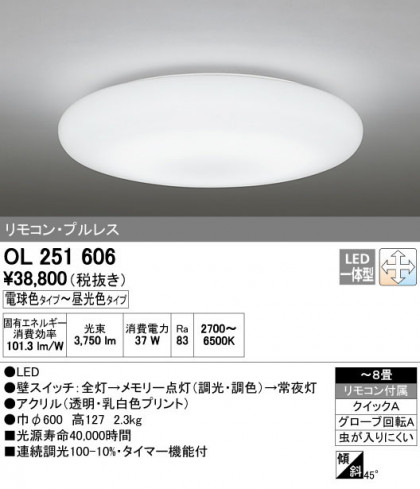 ODELIC ǥå 󥰥饤 OL251606 ñʲ