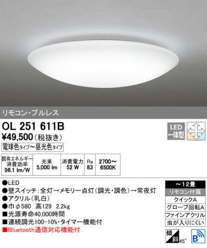 ODELIC ǥå 󥰥饤 OL251611B ñʲ