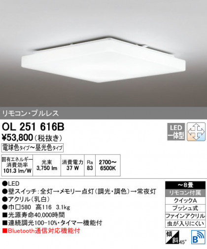 ODELIC ǥå 󥰥饤 OL251616B ñʲ