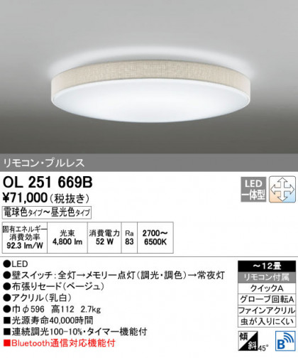 ODELIC ǥå 󥰥饤 OL251669B ñʲ