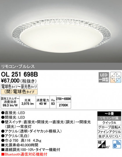 ODELIC ǥå 󥰥饤 OL251698B ñʲ
