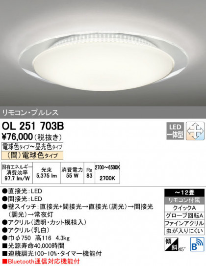 ODELIC ǥå 󥰥饤 OL251703B ñʲ