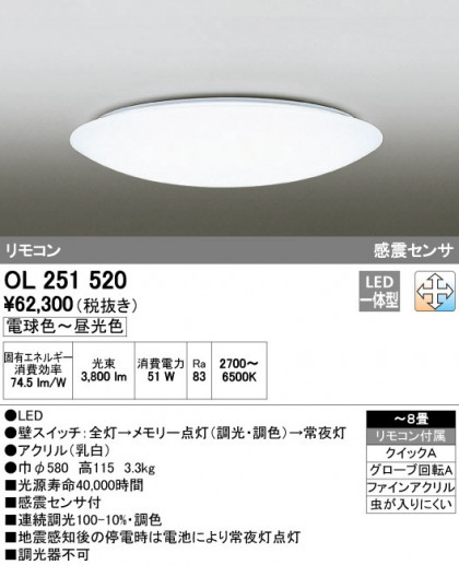 ODELIC ǥå 󥰥饤 OL251520 ᥤ̿