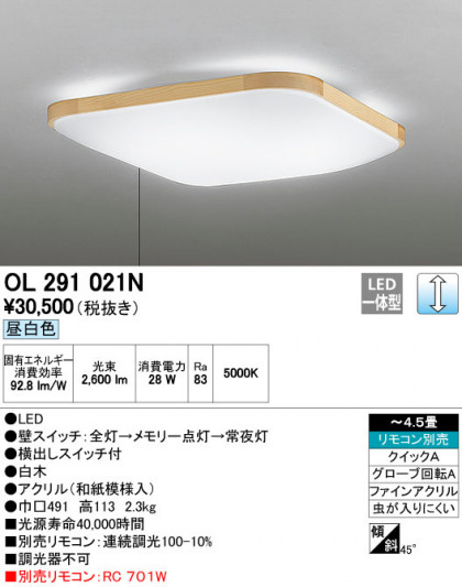 ODELIC ǥå 󥰥饤 OL291021N ᥤ̿