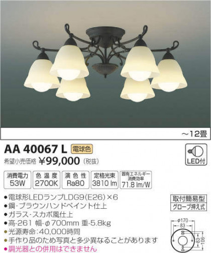 ߾ KOIZUMI LED ǥꥢ AA40067L ᥤ̿