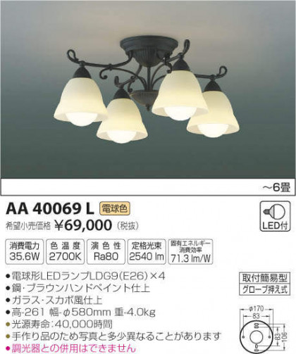 ߾ KOIZUMI LED ǥꥢ AA40069L ᥤ̿