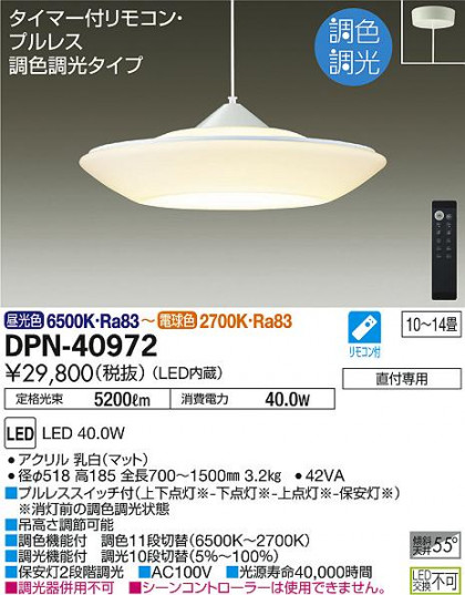 ʼ̿ | DAIKO ŵ Ĵڥ DPN-40972 | ̿䡦ƥꥢΡڥ饤ȥ