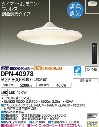 ʼ̿ | DAIKO ŵ Ĵڥ DPN-40978 | ̿䡦ƥꥢΡڥ饤ȥ