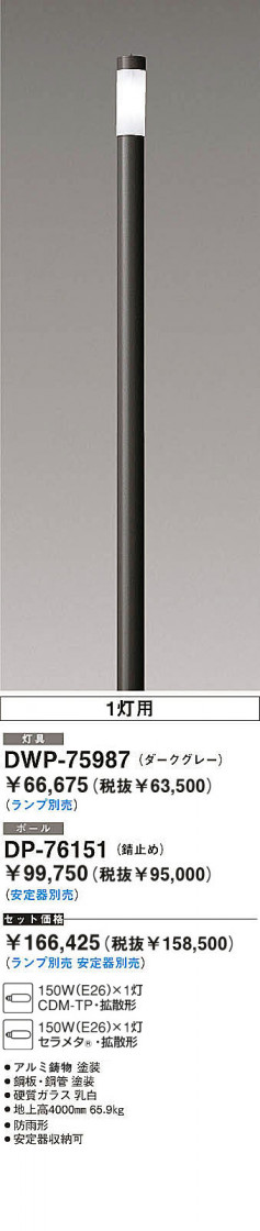 DAIKO  ŵ ϥݡ ݡ DWP-75987ʥåȡ