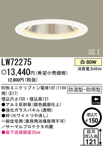 ѥʥ˥åŹ PANASONIC ƥꥢ饤 LW72275 Ϣ ƥꥢ饤 491500 581590