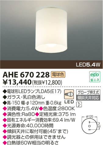 KOIZUMI LED AHE670228 ᥤ̿
