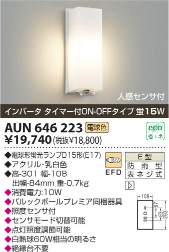 ߾ KOIZUMI ɱ֥饱å AUN646223 β