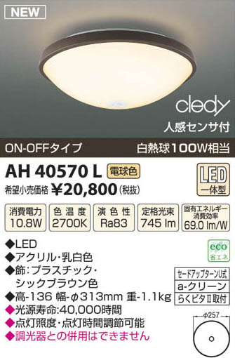 ߾ KOIZUMI LED AH40570L β