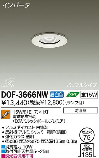 DAIKO ŵ Ἴ饤 Х饤 DOF-3666NW ʼ̿