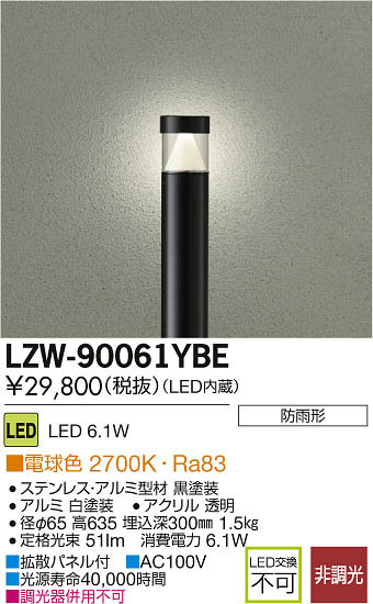 ʼ̿DAIKO ŵ LEDȥɥݡ LZW-90061YBE