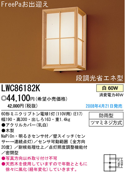 ѥʥ˥åŹ PANASONIC ƥꥢ饤 LWC86182K Ϣ ƥꥢ饤 591600