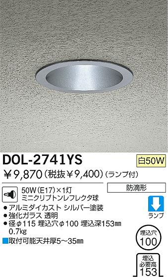 DAIKO  ŵ Ǯ饤 ȥɥ饤 DOL-2741YS
