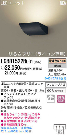Panasonic LED ֥饱å LGB81522BLG1 ᥤ̿