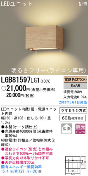 Panasonic LED ֥饱å LGB81597LG1 ᥤ̿