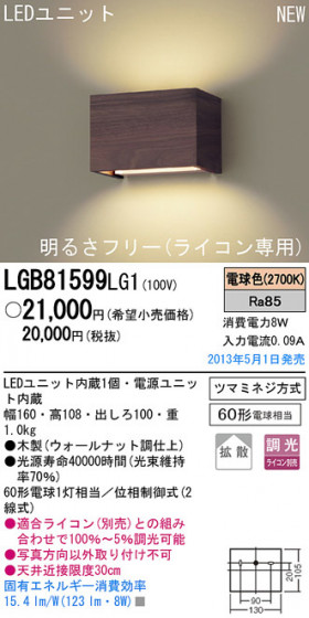 Panasonic LED ֥饱å LGB81599LG1 ᥤ̿