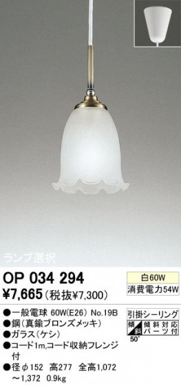 ODELIC ǥå OP034294 OP034294 ڥȥ饤 Ǯ ŵ ץ|饷å쥬 ѥ֥å|ư ڥȥ饤  Ǯ 60W