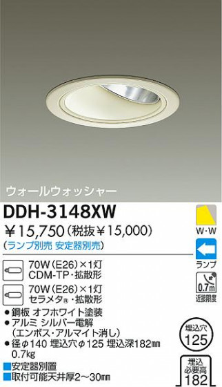 DAIKO  ŵ HID륦å㡼饤 饤ȡ֡125 饤ȡ֡125 饤ȡǽ֡륦å㡼125 DDH-3148XW