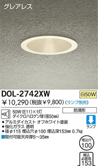 DAIKO  ŵ Ǯ饤 ȥɥ饤 DOL-2742XW