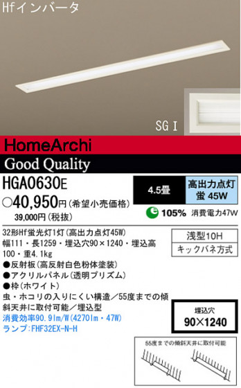 ѥʥ˥åŹ PANASONIC 󥰥饤 HGA0630E Ϣ 󥰥饤 211220