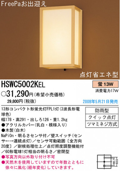ѥʥ˥åŹ PANASONIC ƥꥢ饤 HSWC5002KEL Ϣ ƥꥢ饤