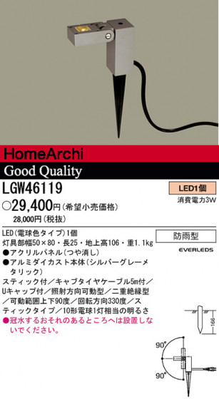 ѥʥ˥åŹ PANASONIC ƥꥢ饤 LGW46119 Ϣ ƥꥢ饤 521530