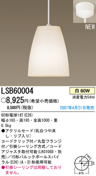 ѥʥ˥åŹ PANASONIC ڥ LSB60004 Ϣ ڥ