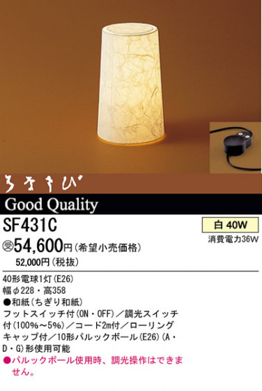 ѥʥ˥åŹ PANASONIC  SF431C Ϣ  ʡTC̾õ Ϥʤ  381390