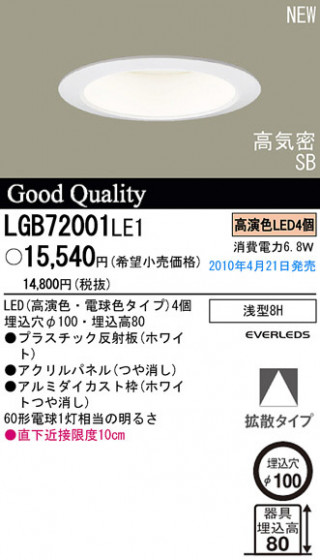 PANASONICLGB72001LE1