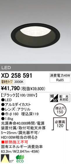 ODELIC ǥå LED 饤 XD258591 ᥤ̿