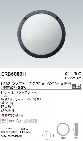 ƣ ENDO LED ȥɥ ERB6080H ᥤ̿