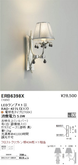 ƣ ENDO LED ֥饱å ERB6398X ᥤ̿