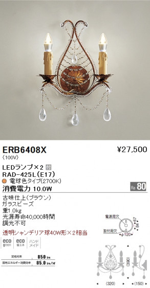 ƣ ENDO LED ֥饱å ERB6408X ᥤ̿