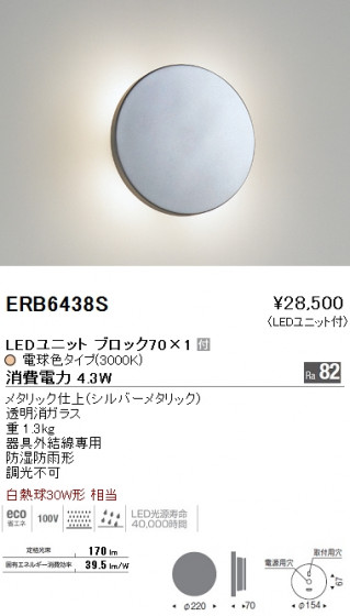 ƣ ENDO LED ȥɥ ERB6438S ᥤ̿