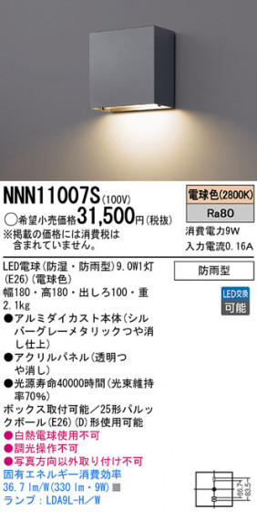 Panasonic LED֥饱å NNN11007S ᥤ̿
