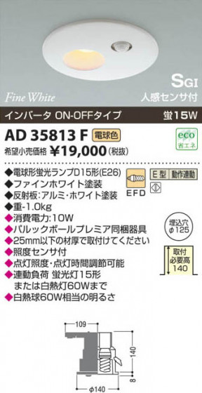 ߾ KOIZUMI SGʹե饤 AD35813F β