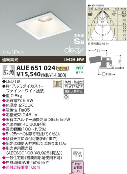 KOIZUMI LED ɱɼⵤ̩饤 AUE651024 ᥤ̿