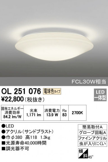 ODELIC ǥå 󥰥饤 OL251076 ᥤ̿