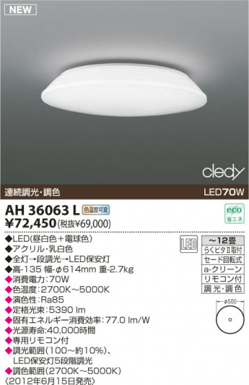 KOIZUMI LED AH36063L